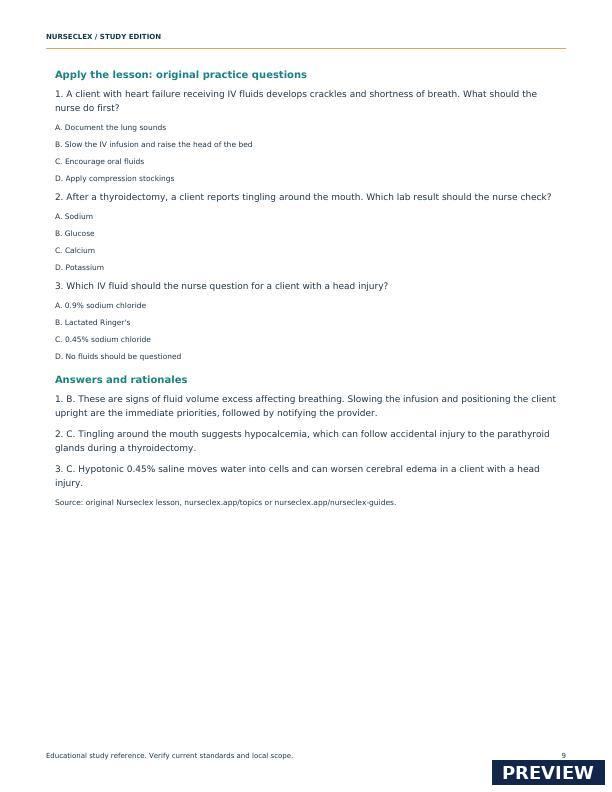 Endocrine System & Metabolic Crisis Workbook - Page 9