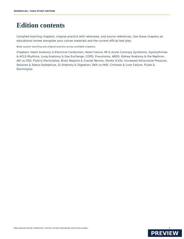 The Medical-Surgical & Pathophysiology Blueprint - Contents