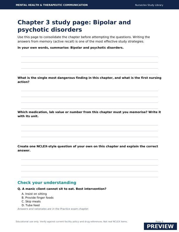 Mental Health & Therapeutic Communication - Page 9