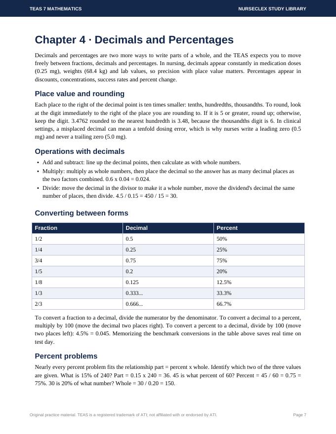 TEAS 7 Mathematics: Complete Study Guide and Practice - Page 7